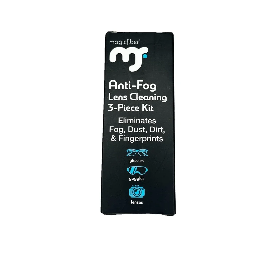 MagicFiber Anti-Fog Lens Cleaning 3-Piece Kit Spray and 2 Microfiber Cloths NEW